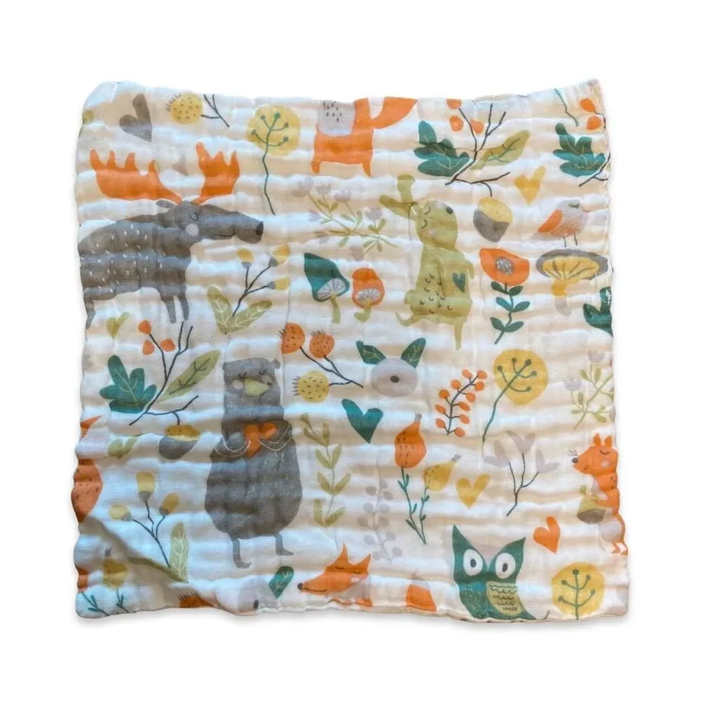 Wash/Burp Cloth Set in our Animal Pattern, 10 x 10, 2 of each pattern